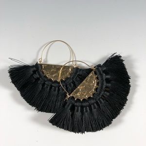 Tassel Statement Earrings.  3” drop.